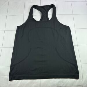 Lululemon Top Womens 14 Black Swiftly Tank Athletic Racerback Gym Sporty Workout